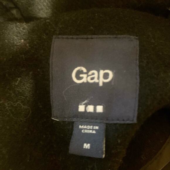 VTG Y2K GAP Recycled Wool Toggle Coat Womens SZ M Midi Minimalist Winter Warm - Picture 9 of 11